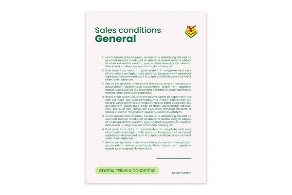General sales conditions