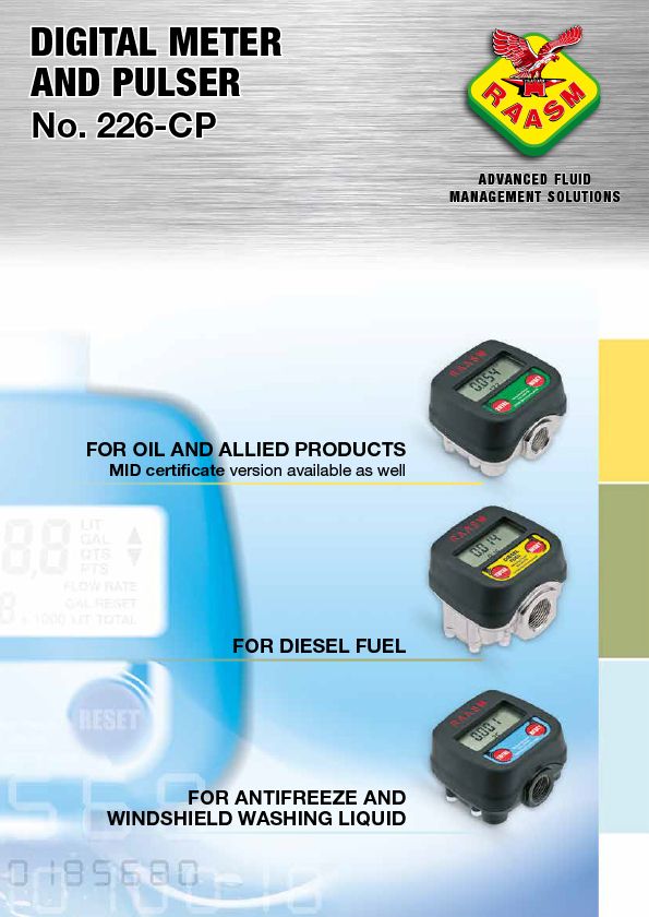 DIGITAL METERS AND PULSERS